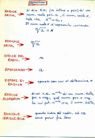 Definizioni (radicali)