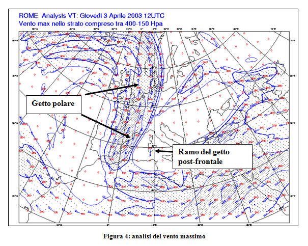Figura 4: analisi del vento massimo